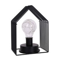 Nordic Style Creative Small House Lamp Black Table Lamp Home Lighting Furniture Decor,Ship from US Warehouse