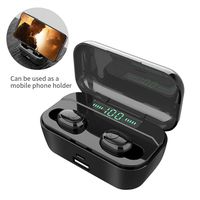 Meikon Bluetooth 5.0 True Wireless Earbuds Headphones with Deep Bass Stereo Sound with 3500mAh Charging Case IPX7 Water Proof for Work Sports Digital Display Black