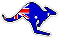 Kangaroo Joey Australian Flag Australia Vinyl Decal Bumper Sticker 3" X 5"