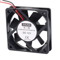 uxcell DC12V 60mmx60mmx15mm 7 Vanes DC Brushless Fan Motor PC Case Cooling Fan Cooler