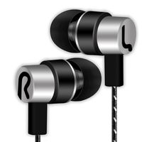 Headphones QUNANEN Universal 3.5mm in-Ear Stereo Earbuds Earphone for Cell Phone Headset Sport Earpiece Headset (Silver)