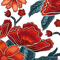 Floral Garden Paper Cocktail Napkin, Set of 20-5 x 1 x 5 Inches