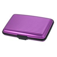 Uxcell Nonslip 6 Pockets Business Name ID Credit Card Case/Holder, Purple