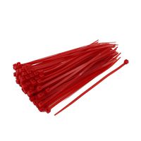 uxcell a16111000ux0713 4 mm x 150 mm Self Locking Nylon Cable Ties Heavy Industrial Wire Zip Ties Red Pack of 100
