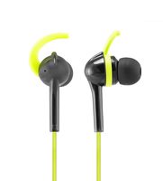 Wicked Audio Fang Earbud Headphones for Exercise, (Black/Lime)