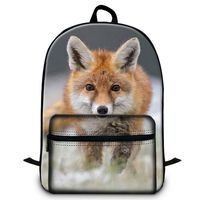 Generic Fox School Backpack with Laptop Compartment for Children Outdoor Back Pack for Youth
