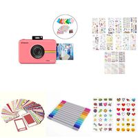 Polaroid SNAP Touch 2.0 Portable Digital Photo Camera Pink with 2x3ʺ Premium Photo Paper 20-Pack, Neoprene Pouch, Zink Paper Unique Colorful Stickers & Photo Album Accessories