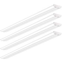AntLux 110W 8FT LED Shop Lights Ultra Slim LED Wraparound, 12600LM, 5000K, 8 Foot Strip Light, Flush Mount Garage Office Warehouse Ceiling Lighting Fixtures, 8' Fluorescent Tube Replacement, 4 Pack