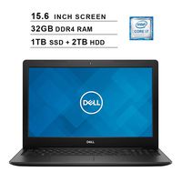2019 Newest Dell Inspiron 15 3583 15.6 Inch HD Laptop (8th Gen Inter 4-Core i7-8565U up to 4.6GHz, 32GB DDR4 RAM, 1TB SSD (Boot) + 2TB HDD, Intel UHD Graphics 620, WiFi, Bluetooth, HDMI, Windows 10)