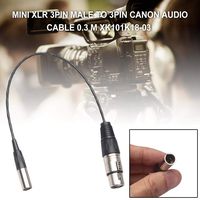 XLR 3pin Male to Female 3pin Canon Audio Cable - Mini XLR 3pin Male to Female Canon Audio Cable 0.3M for Various Cameras for Blackmagic Pocket Cinema 4k Cable Audio Camera