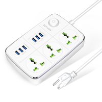 BAVIN 3-Outlet Surge Protector Power Strip with USB Charging 6 Ports 5.4A/27W, 5Ft Heavy Duty Extension Cord-White