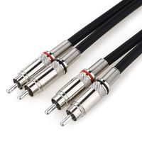 JEEUE Professional Dual RCA Stereo Audio Cable 2RCA Male to 2RCA Male HiFi System Subwoofer Converter Adapter with Diameter 6mm (6Feet / 2Meters)