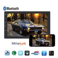 Car Stereo-7 Inch Universal Double Din in Dash Car Multimedia Player,Support Mirror Link, GPS Navigation, Bluetooth Radio,AUX Audio, Real Time Online, Video& Audio Playback by UNITOPSCI