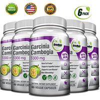 Garcinia Cambogia Extract 1000 mg, 100% Pure Natural HCA Extract with Naturally Occurring Potassium for Superior Absorption, Non GMO, Gluten Free - AS SEEN ON TV- (Pack of 6 x 60 Vegan Capsules)