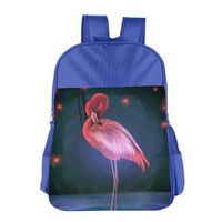 Lightweight Animal Bookbag Pink Flamingo Kids Backpack Outdoor Daypack