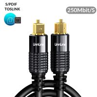 Unnlink Digital SPDIF Toslink Optical Cable Audio 6.5ft/2m HiFi 5.1 Fiber Cable for TV Box PS4 Xbox Speaker Wire Soundbar Amplifier Subwoofer