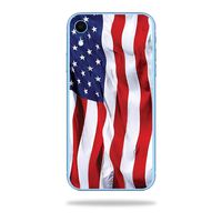 MightySkins Skin Compatible with Apple iPhone XR - American Flag | Protective, Durable, and Unique Vinyl Decal wrap Cover | Easy to Apply, Remove, and Change Styles | Made in The USA