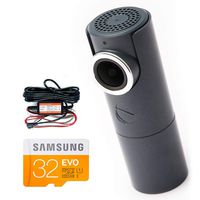 Goluk T3 Stone Gray Mini Wi-Fi Car Dash cam+ Hard Wire Kit + 32G SD Card Super Bundle,141 Wide Angle Car DVR Camera with G-Sensor, Loop Recording