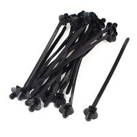 Uxcell a14012100ux0377 Nylon Push Mount Car Dome Cable Zip Tie, 162mm Length, 20 Pcs, Black