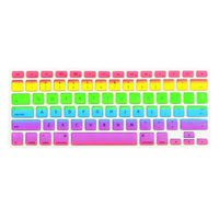 TopCase Silicone Keyboard Cover Skin for MacBook 13" Unibody/Old Generation MacBook Pro 13" 15" 17" with or Without Retina Display/Wireless Keyboard + TopCase Mouse Pad (Rainbow, Rainbow)