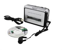 USB Cassette to MP3 Converter Capture, Portable Audio Tape-to-MP3 Player Switcher Converter