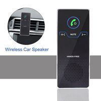 Wireless Car Speaker Bluetooth Car Kit,EFORCAR Wireless Car Bluetooth Speakerphone,Hands Free Bluetooth Receiver with Sun Visor Car Stereo Audio Player for iOS/Android Cell Phone - Black