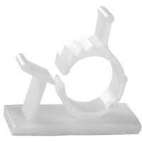 JacobsParts V1 Adhesive Cable Management Clips, 0.5 Inch Adjustable Clamp, White (25 Pack)