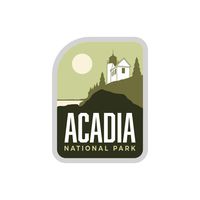 Vagabond Heart Acadia National Park Weatherproof Vinyl Sticker