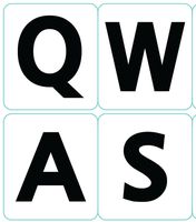 English US Large Letters Keyboard Stickers Non Transparent White Background (Upper Case)