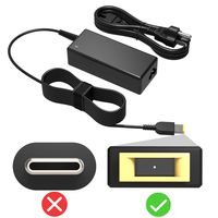 UL Listed 90W Square Tip AC Charger for Lenovo ThinkPad X1 Carbon 1st 2nd 3rd 4th Gen ADP-90XD B ADLX90NDC3A ADLX90NLC3A PA-1900-72 20A7 20A8 20BT 20FC 20FB Generation Laptop Power Supply Adapter Cord