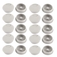 uxcell Plastic Round Wire Outlet Grommet Cable Hole Cover 50mm Dia 20pcs Gray