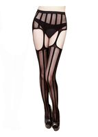 Qisc Womens Fishnet Tights Plus Size Bandage Suspender Pantyhose Stockings (Free Size, Pantyhose H)