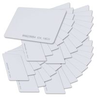 SainSmart Generic White Plastic Contactless 125kHz TK4100 EM4100 RFID Proximity ID Smart Entry Access Card (Pack of 100)