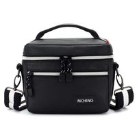 MCHENG Waterproof Shock Resistant Camera Messenger Bag with Durable Shoulder Strap for Canon EOS Rebel T6 PowerShot G7 X Mark II / Nikon D750 / SONY Cyber-Shot DSC-HX400V / Panasonic LUMIX GH5, Black