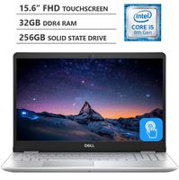 2019 Newest Dell Inspiron 15.6" Full HD LED-backlit Touchscreen Laptop, Intel Core i5-8265U Processor up to 3.9GHz, 32GB RAM, 256GB Solid State Drive, Backlit Keyboard, Wireless-AC, Windows 10, Silver