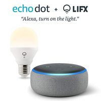 Echo Dot (3rd Gen) bundle with LIFX Wi-Fi Smart Light - Heather Gray