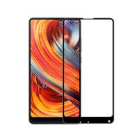 Ruimin 1PC 5D Curved Full Cover Shockproof Screen Protector Glass Guard Film Tempered Compatible for Xiaomi Mi Mix2