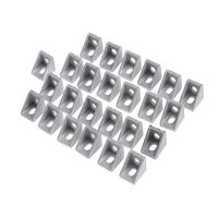 25Pcs 2020 Corner Bracket for 20mm Aluminum Extrusion (Dull Polish)
