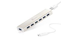 USB-C 7- Port HUB by j5create | 7 USB 3.0 Ports | USB 2.0 and USB 1.0 Compatible | Fast Charging 2.4A | USB Bus Powered | DC Bus Powered | Compatible with Windows, macOS X, and Linux OS