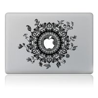 DQQH Removable Vinyl Sticker Skin for MacBook Pro Air Mac 13 inch Apple Logo - Plant Boho Mandala