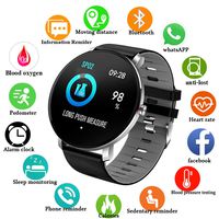 Smartwatch for Android Phones iOS 2019 Waterproof IP68 Fitness Tracker Watches for Men Gift Sports Watch Swimming Heart Rate Blood Pressure Weather Report Pedometer Social App Calls Phones Reminder