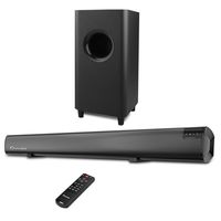 Sound Bar,Wohome 2.1 Channel TV Soundbar with Subwoofers and Wireless Bluetooth Surround Home Theater System 34-inch soundbar 5.5-inch Subwoofer 4 Speakers 120W 95dB Remote Control Model S18