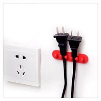 FTXJ 2X Wire Cord Clip USB Cable Line Organizer Tie Fixer Drop Adhesive Clamp