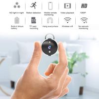 Mini Hidden Spy Camera Wireless Camera HD 1080P Camera Portable Home Security Cameras with Hanger Covert Small Indoor Video Recorder Motion Detection Night Vision Remote View with Cell Phone