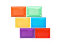 Filexec 2093, Universal Case, Translucent, 5 1/4" x 3 1/2" x 1 1/2", Set of 6 Asst Colors 2 Each, Blueberry, Strawberry, Grape, Lime, Lemon, Tangerine