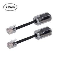 Telephone Cord Detangler, 360 Degree Rotating Landline Cable, Anti-Tangle Phone Cable - 2 Pack - Black