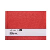 3SumLife Scrapbook Polaroid Photo Album DIY Fujifilm Instax Album Hard Cover Elegant Memory Book With Accessories Christmas Family Valentines Day Thanksgiving Day and Birthday Gift 4C(red)