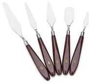 Kinteshun Palette Knife Set,Stainless Steel Painting Spatula Knives Paint Scrapers Art Drawing Supplies(5pcs/Set)