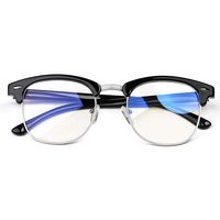 Blue Light Blocking Glasses Anti Eyestrain/Headache Sleep Better Glare Filter UV400 Blocker Phone Computer Gaming Reading Glasses (Black Silver)