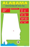 Gallopade Publishing Group Alabama Write-On/Wipe-Off Desk Mat, State Map (9780635106780)